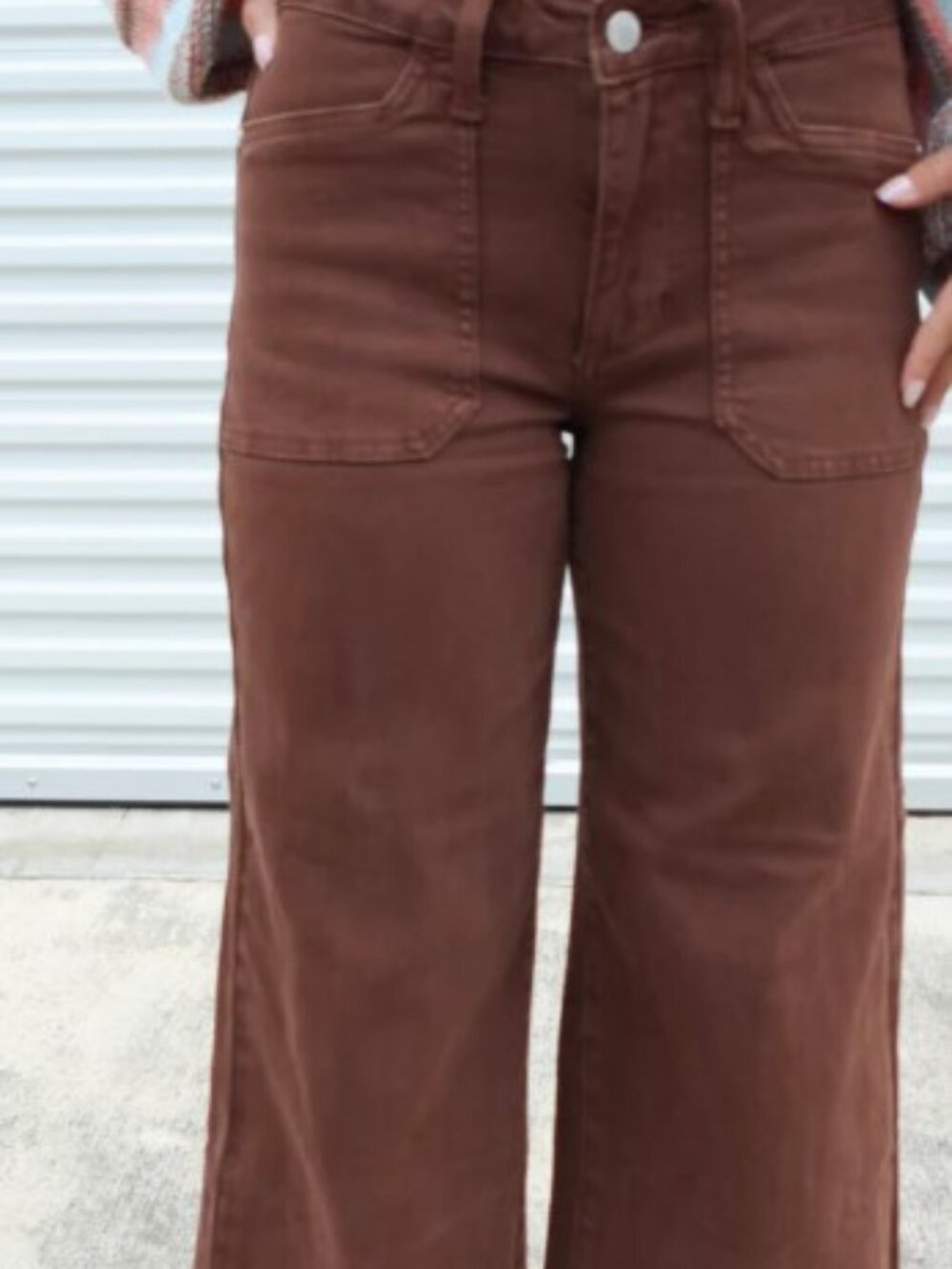 Judy Blue Bold Roast Babe Brown Crop Jeans